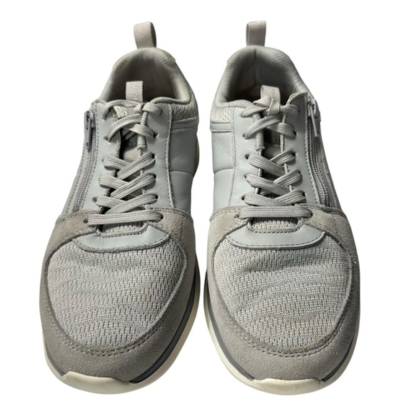 VIONIC ATHENA GREY SIDE ZIP SNEAKERS SIZE 10 - Picture 3 of 11